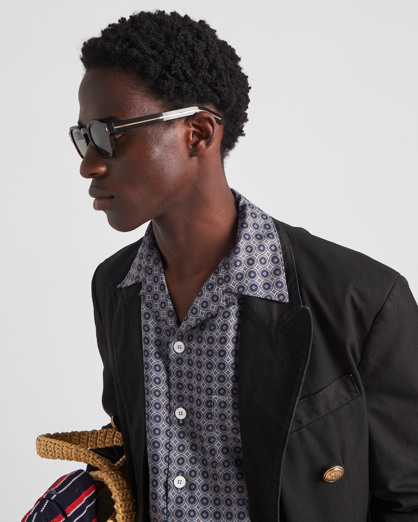 Prada Acetate Sunglasses – Briarwood Tortoiseshell with Willow Green Lenses