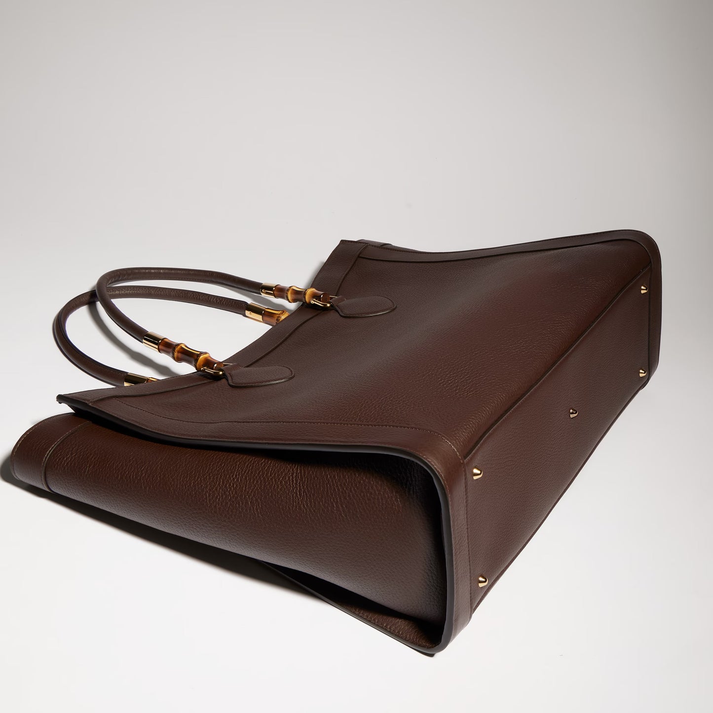 Gucci Bamboo Tote Large — Brown Leather
