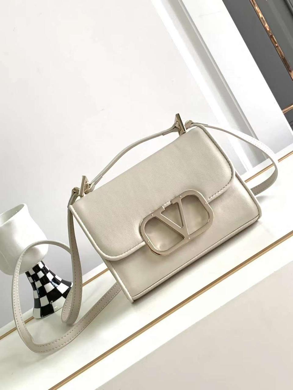Valentino V-Detail Mini Crossbody Shoulder Bag