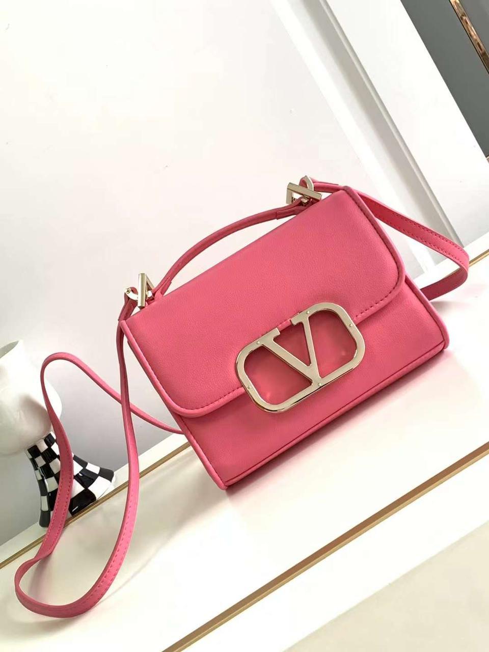Valentino V-Detail Mini Crossbody Shoulder Bag