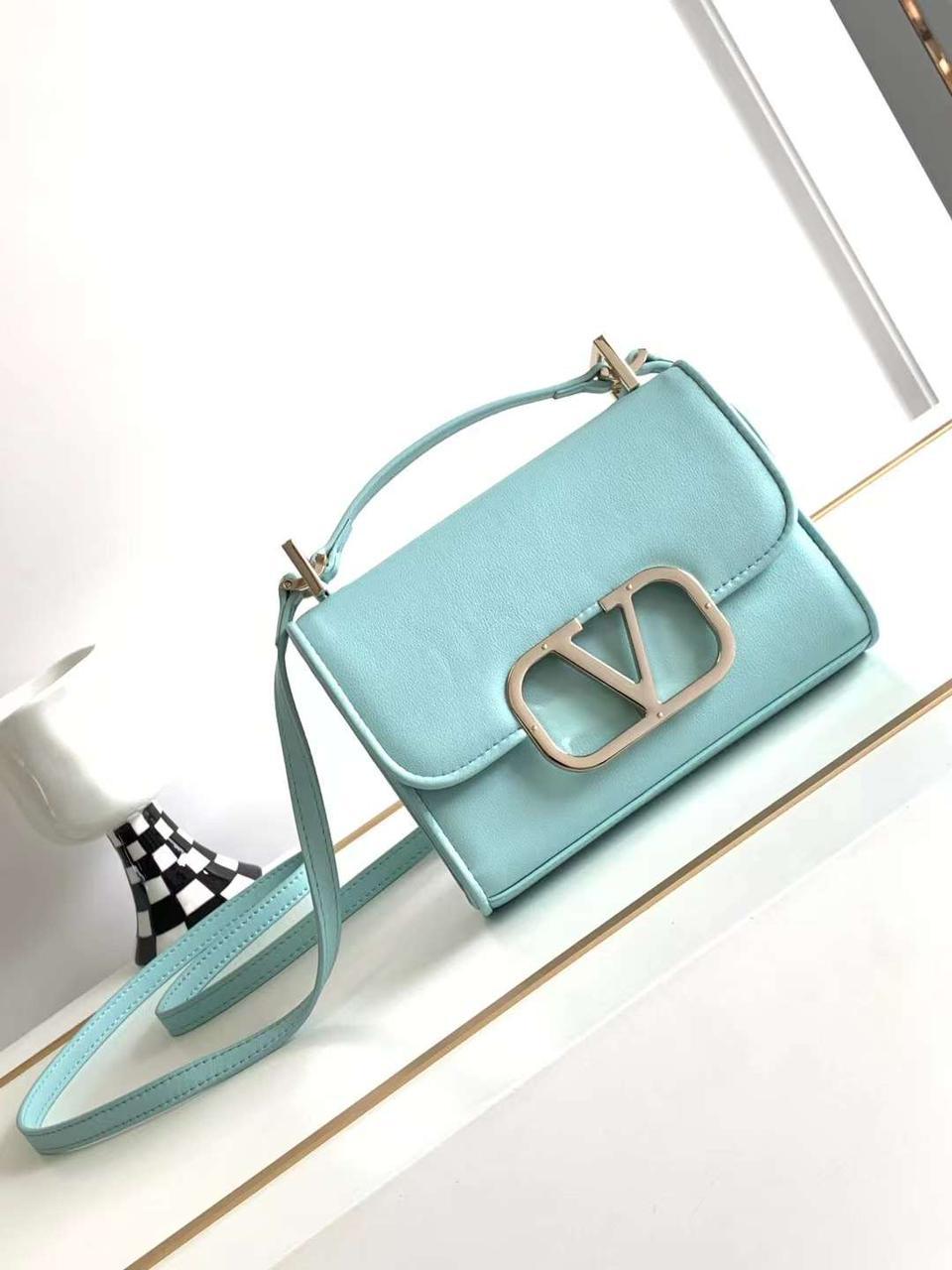 Valentino V-Detail Mini Crossbody Shoulder Bag