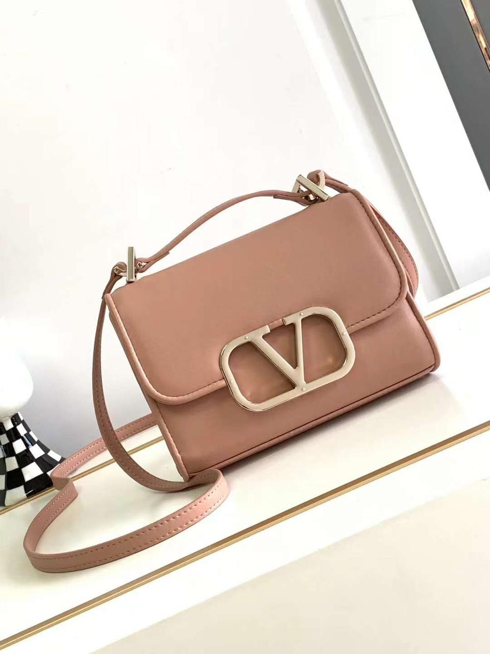 Valentino V-Detail Mini Crossbody Shoulder Bag