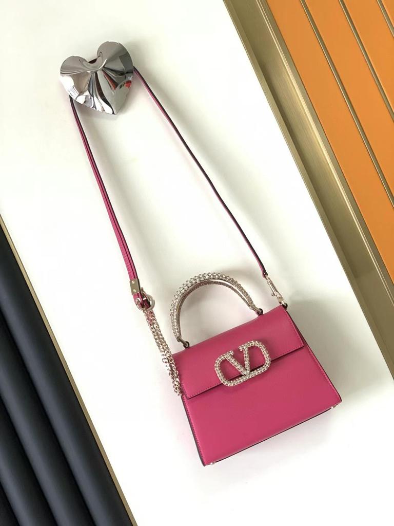 Valentino Crystal Handle Mini Crossbody Bag