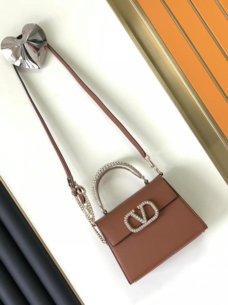Valentino Crystal Handle Mini Crossbody Bag