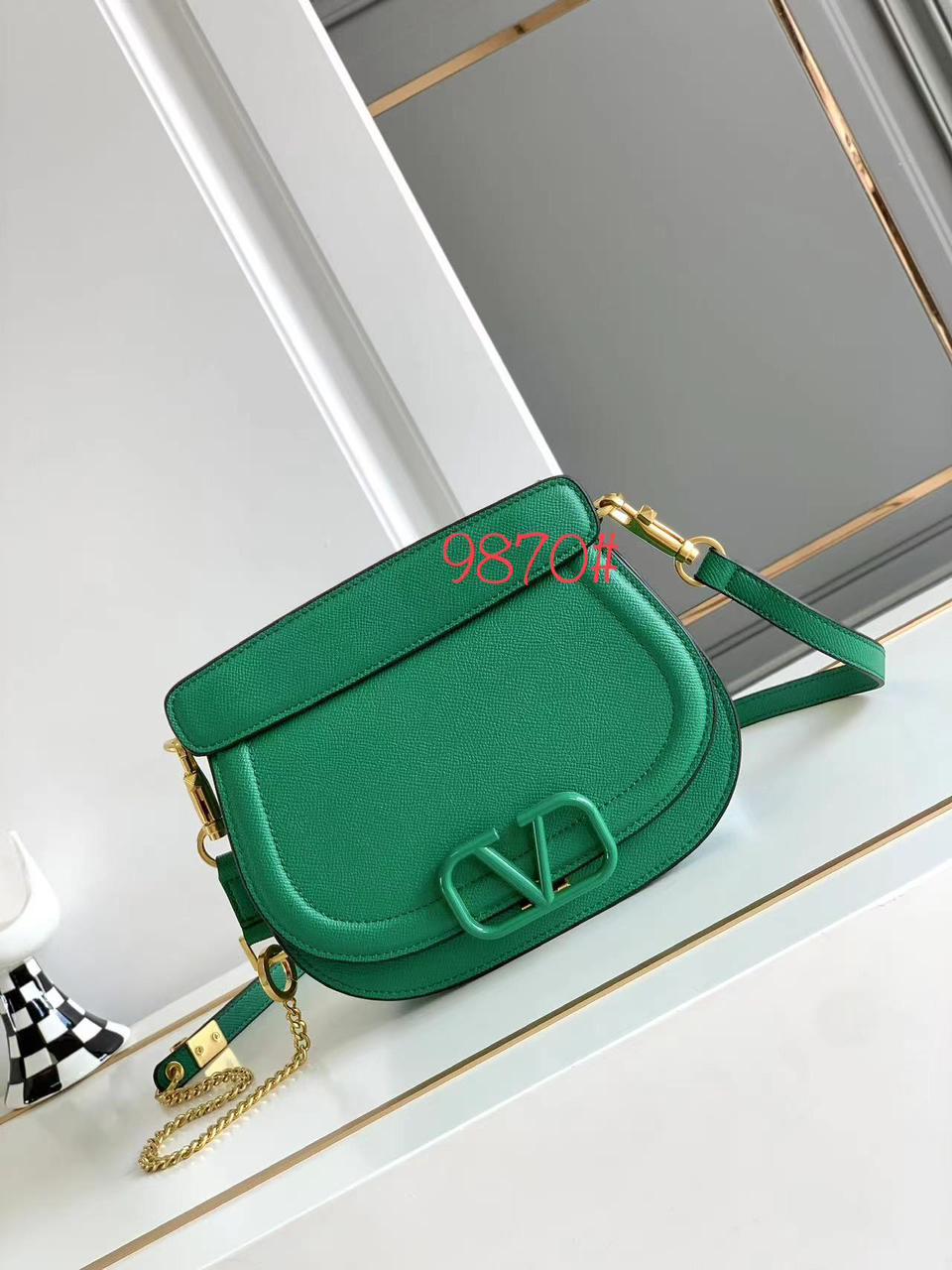Valentino V-Logo Saddle Crossbody Bag