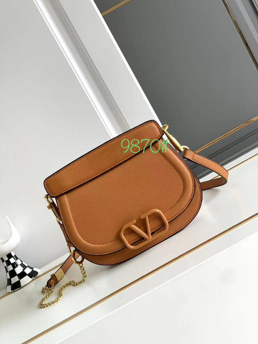 Valentino V-Logo Saddle Crossbody Bag