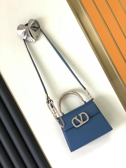 Valentino Crystal Handle Mini Crossbody Bag