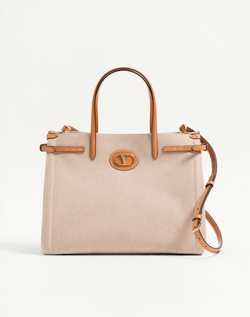 Valentino Garavani Antibes Small Shopping Bag In Canvas