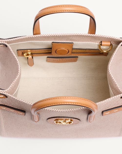 Valentino Garavani Antibes Small Shopping Bag In Canvas