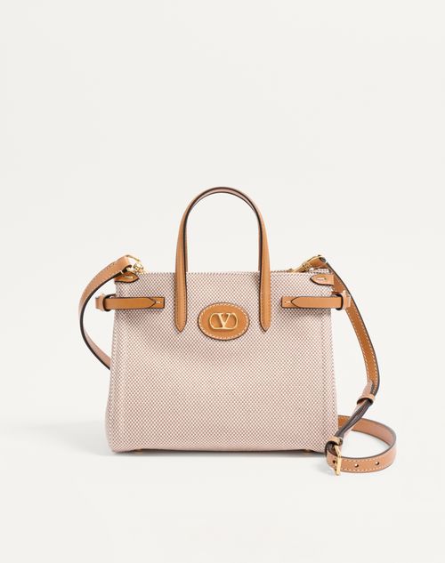Valentino Garavani Antibes Small Shopping Bag In Canvas