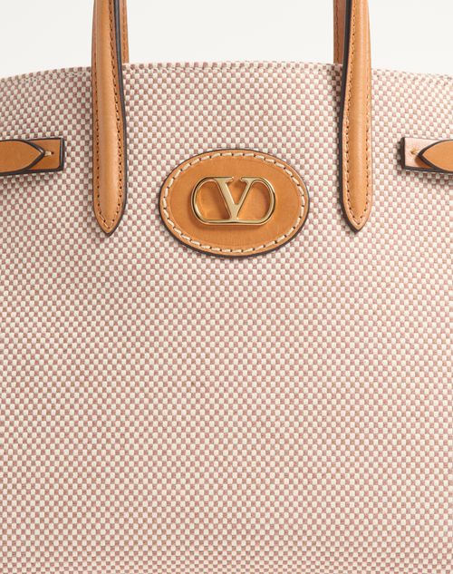 Valentino Garavani Antibes Small Shopping Bag In Canvas