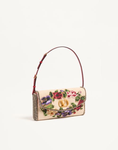 Valentino Garavani Devain Small Embroidered Shoulder Bag