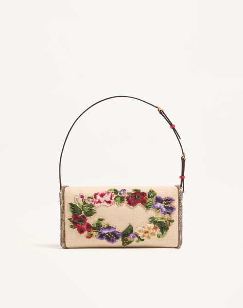 Valentino Garavani Devain Small Embroidered Shoulder Bag