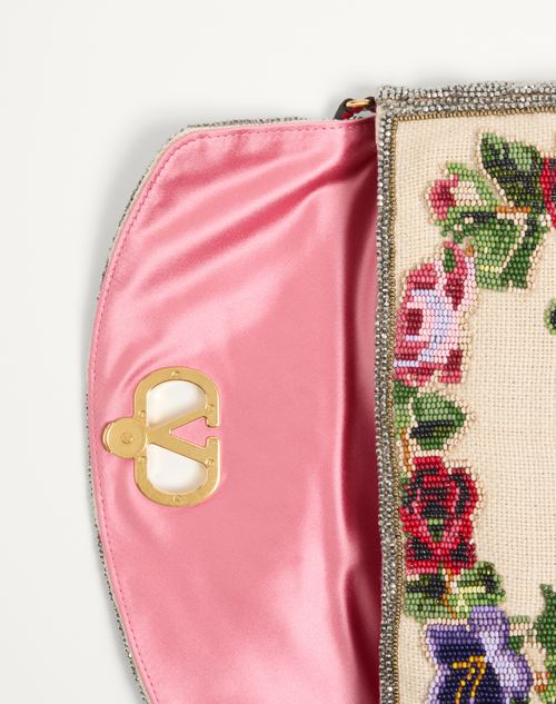 Valentino Garavani Devain Small Embroidered Shoulder Bag