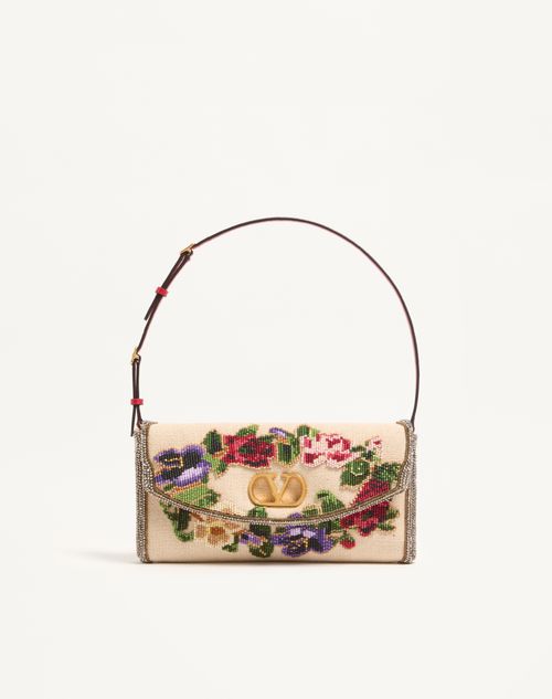 Valentino Garavani Devain Small Embroidered Shoulder Bag