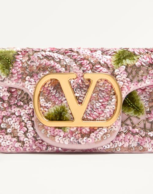 Valentino Garavani Locò Small Embroidered Shoulder Bag