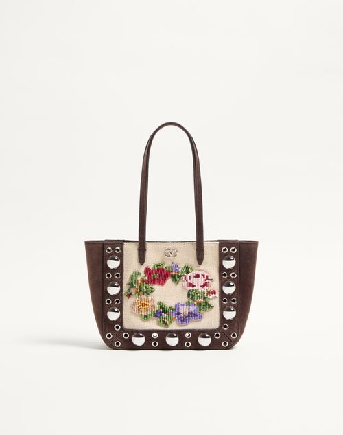 Valentino Garavani Nellcôte Mini Embroidered Shopping Bag