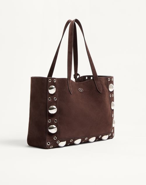 Valentino Garavani Medium Nellcôte Suede Shopping Bag