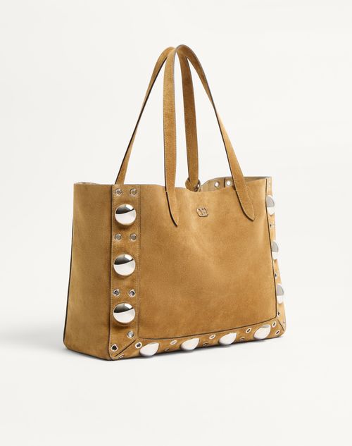 Valentino Garavani Medium Nellcôte Suede Shopping Bag