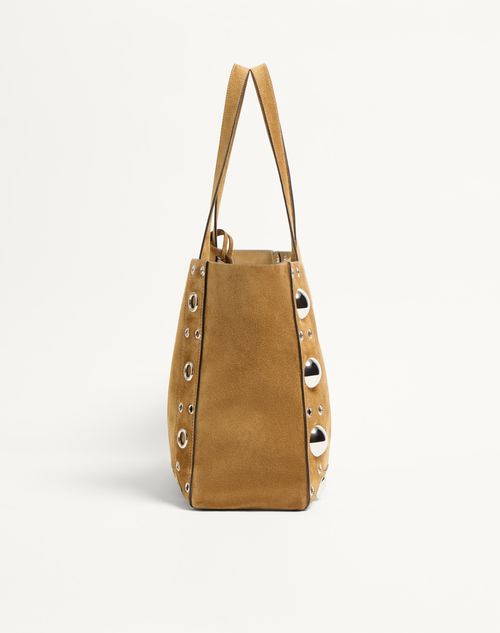 Valentino Garavani Medium Nellcôte Suede Shopping Bag