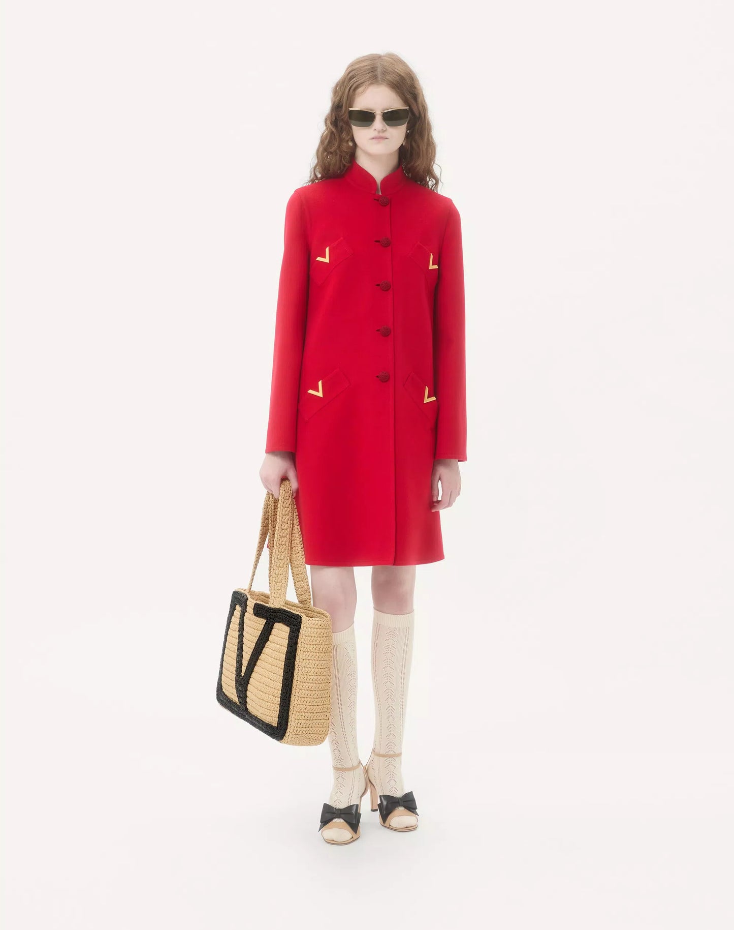 Valentino Garavani Crochet Shopping Tote Bag