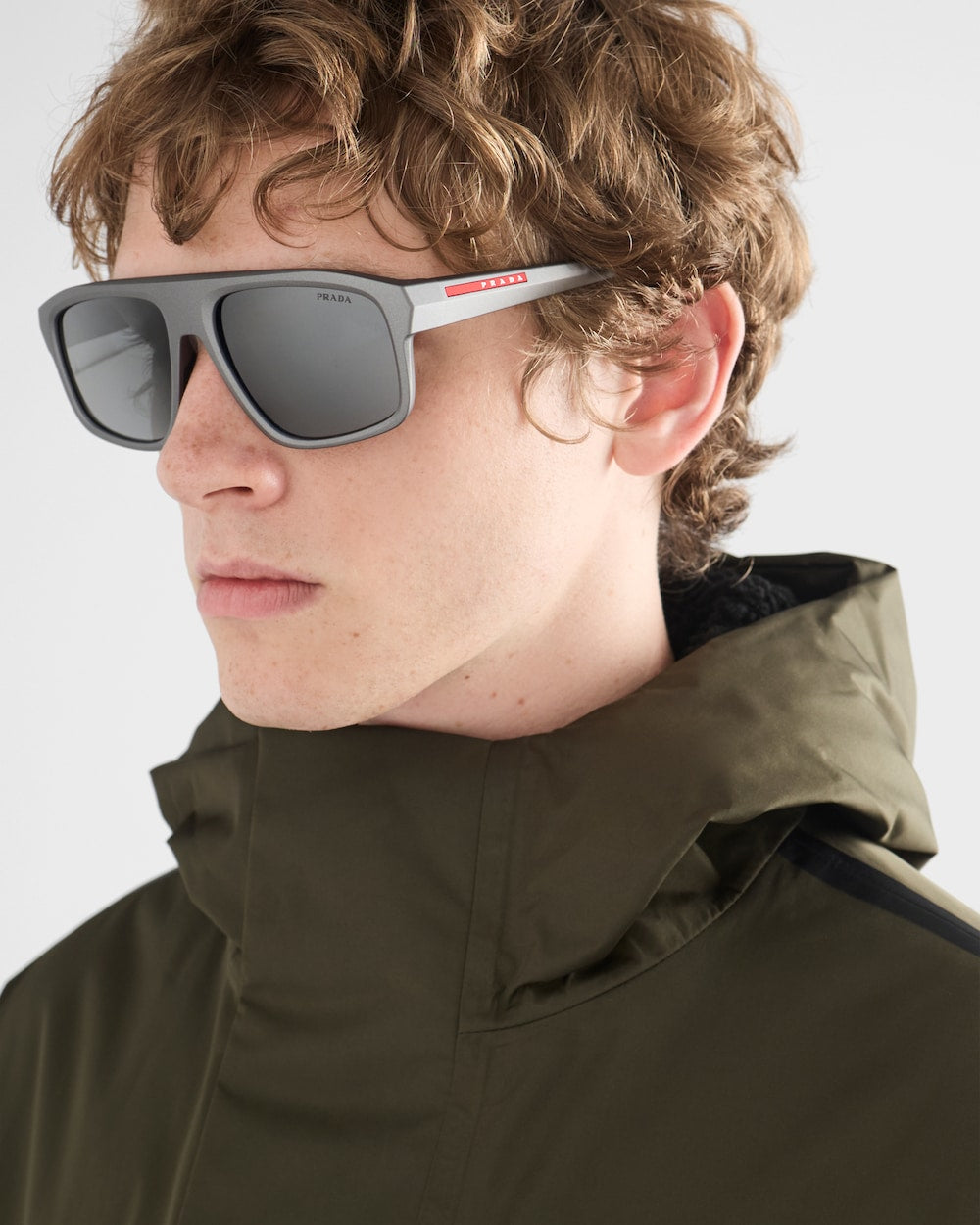 Prada Linea Rossa Sunglasses – Metallic Grey