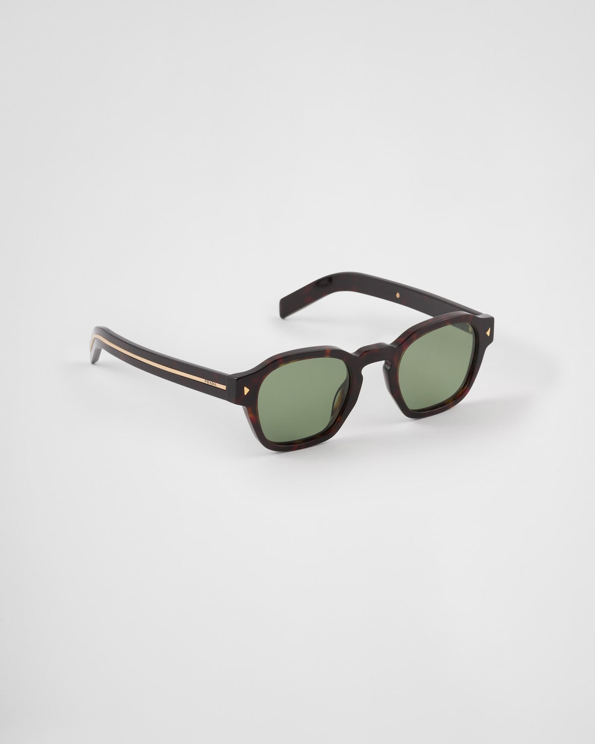 Prada Acetate Sunglasses – Briarwood Tortoiseshell with Willow Green Lenses
