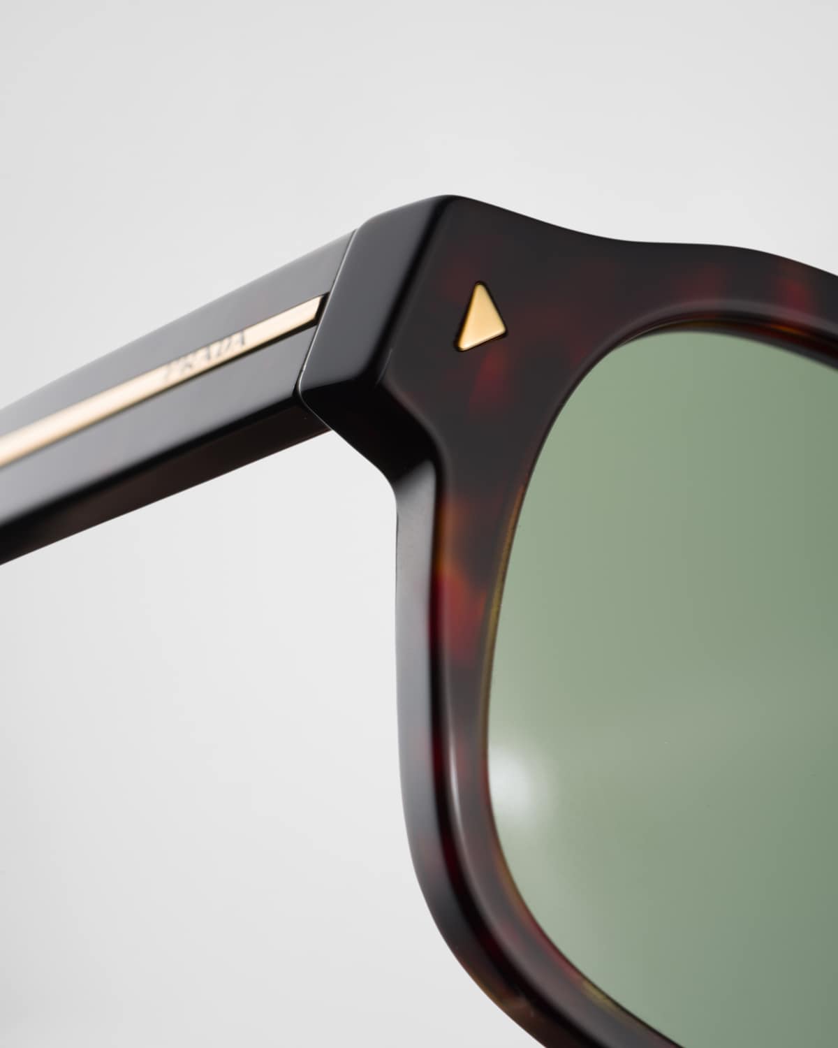 Prada Acetate Sunglasses – Briarwood Tortoiseshell with Willow Green Lenses