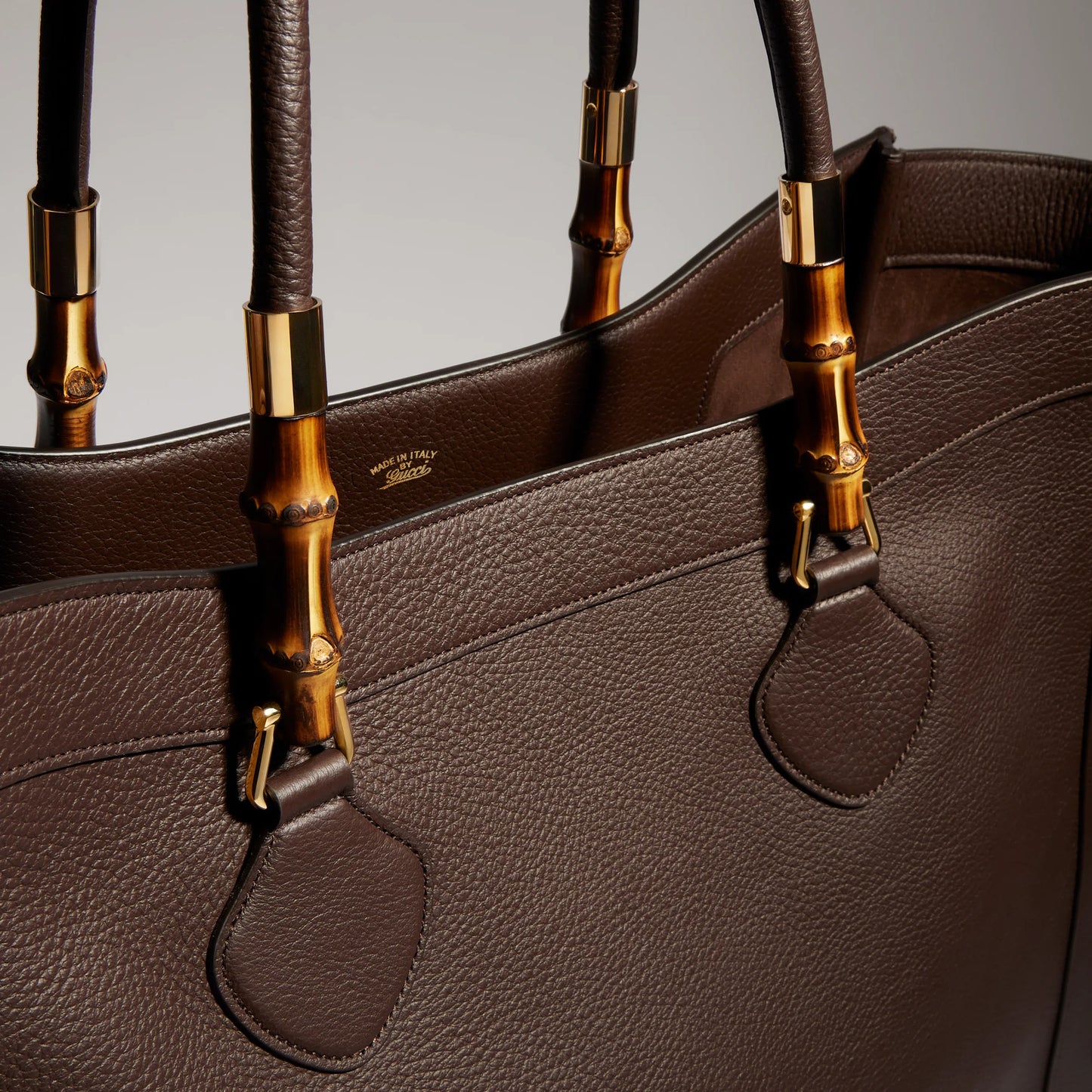 Gucci Bamboo Tote Large — Brown Leather