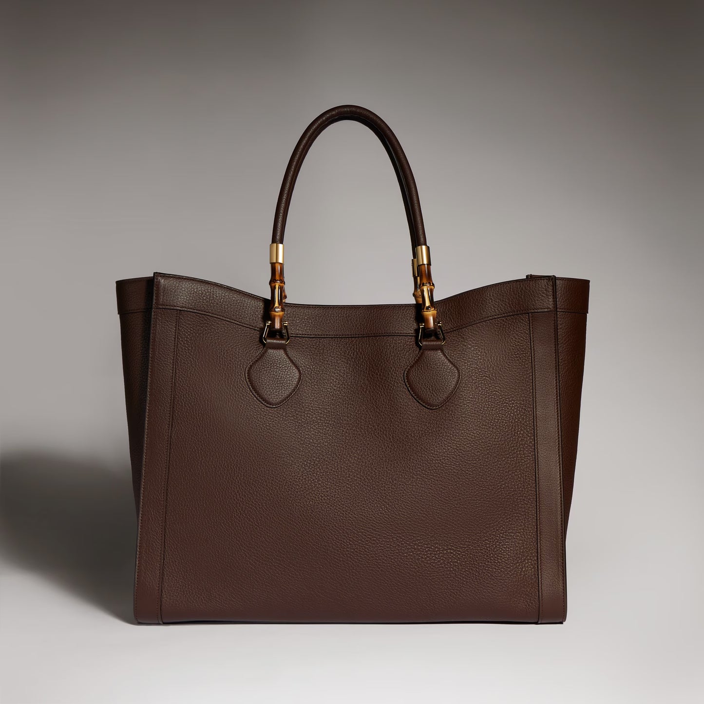 Gucci Bamboo Tote Large — Brown Leather
