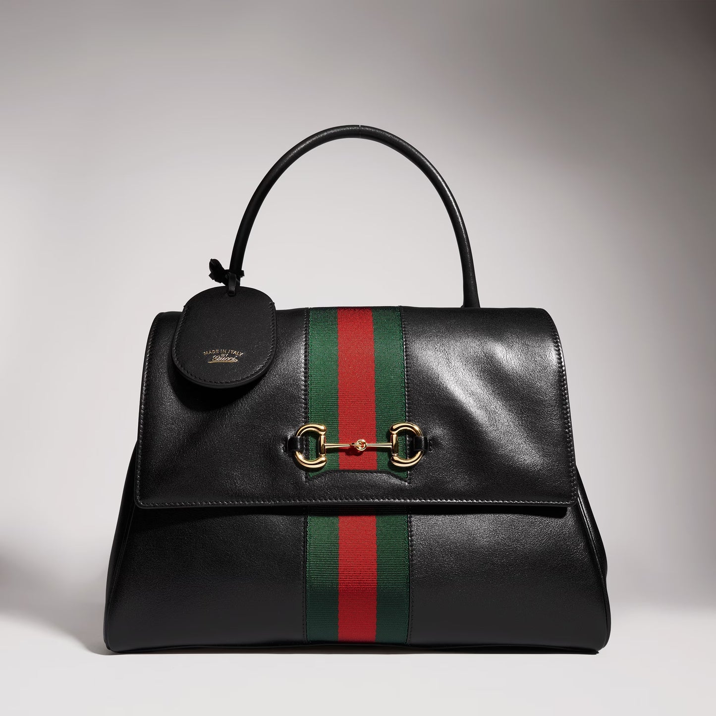 Gucci Paparazzo Medium Top Handle Bag — Black Leather