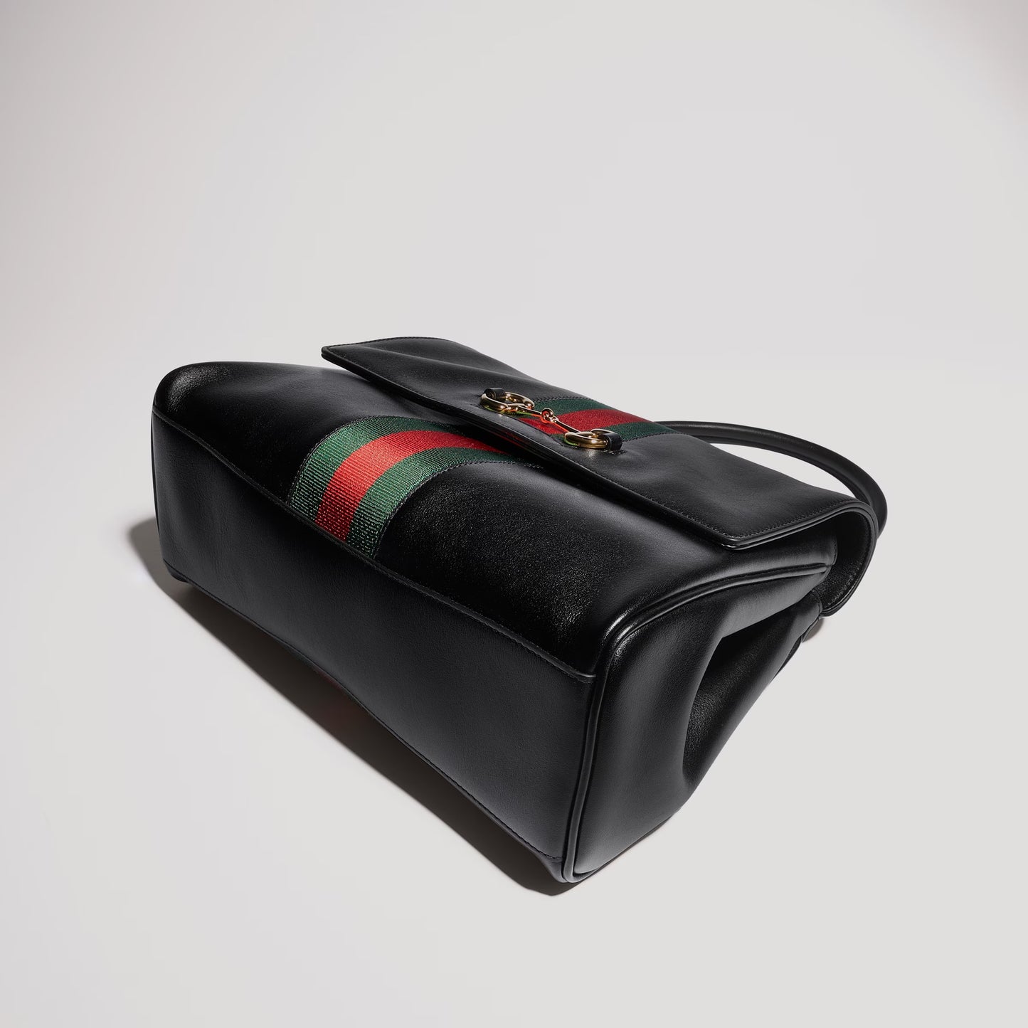 Gucci Paparazzo Medium Top Handle Bag — Black Leather