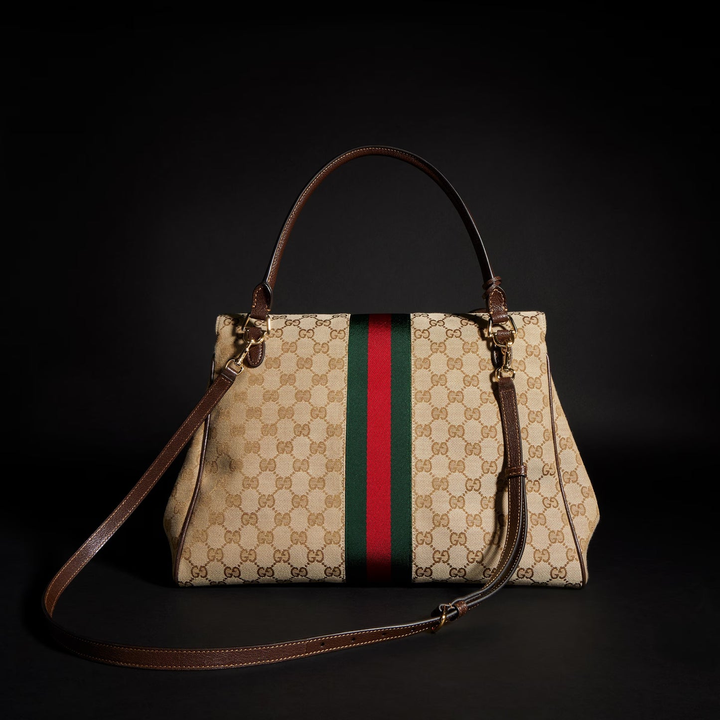 Gucci Paparazzo Large Top Handle Bag — GG Canvas