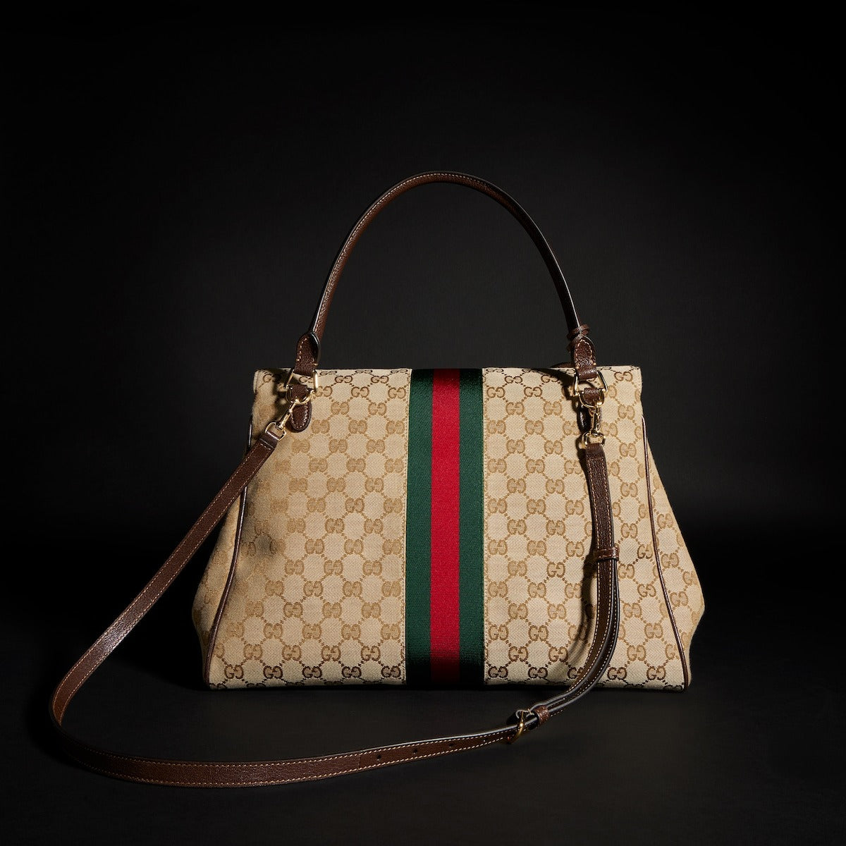Gucci Paparazzo Large Top Handle Bag — GG Canvas